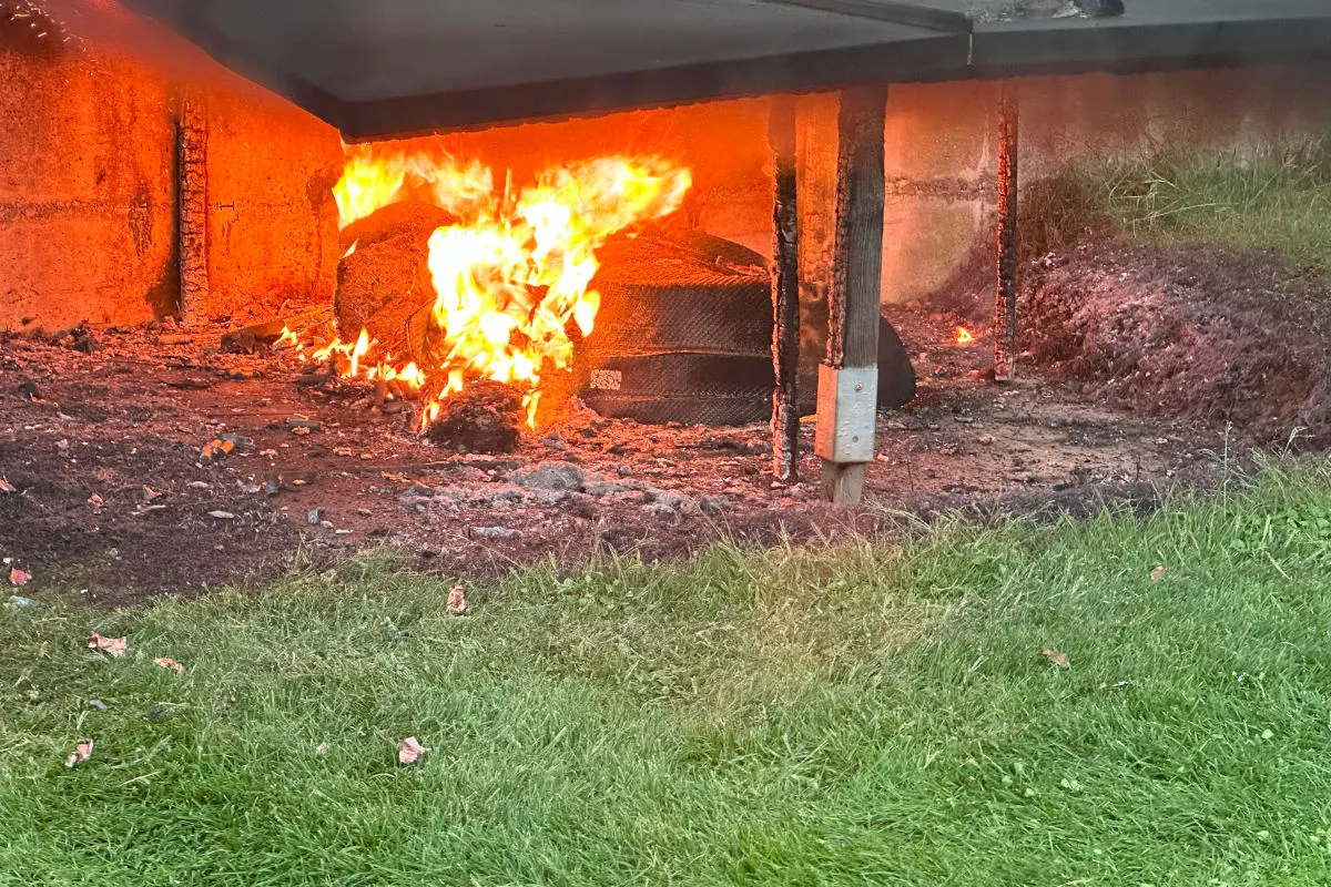 Sennwald SG - Brand eines Mähroboter