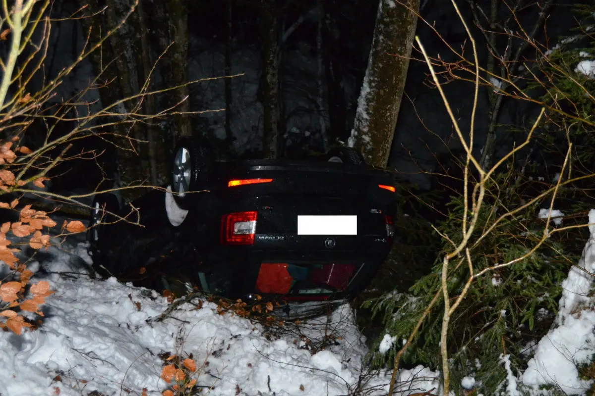 Urnäsch AR - 19-Jähriger überschlägt sich mit dem Auto