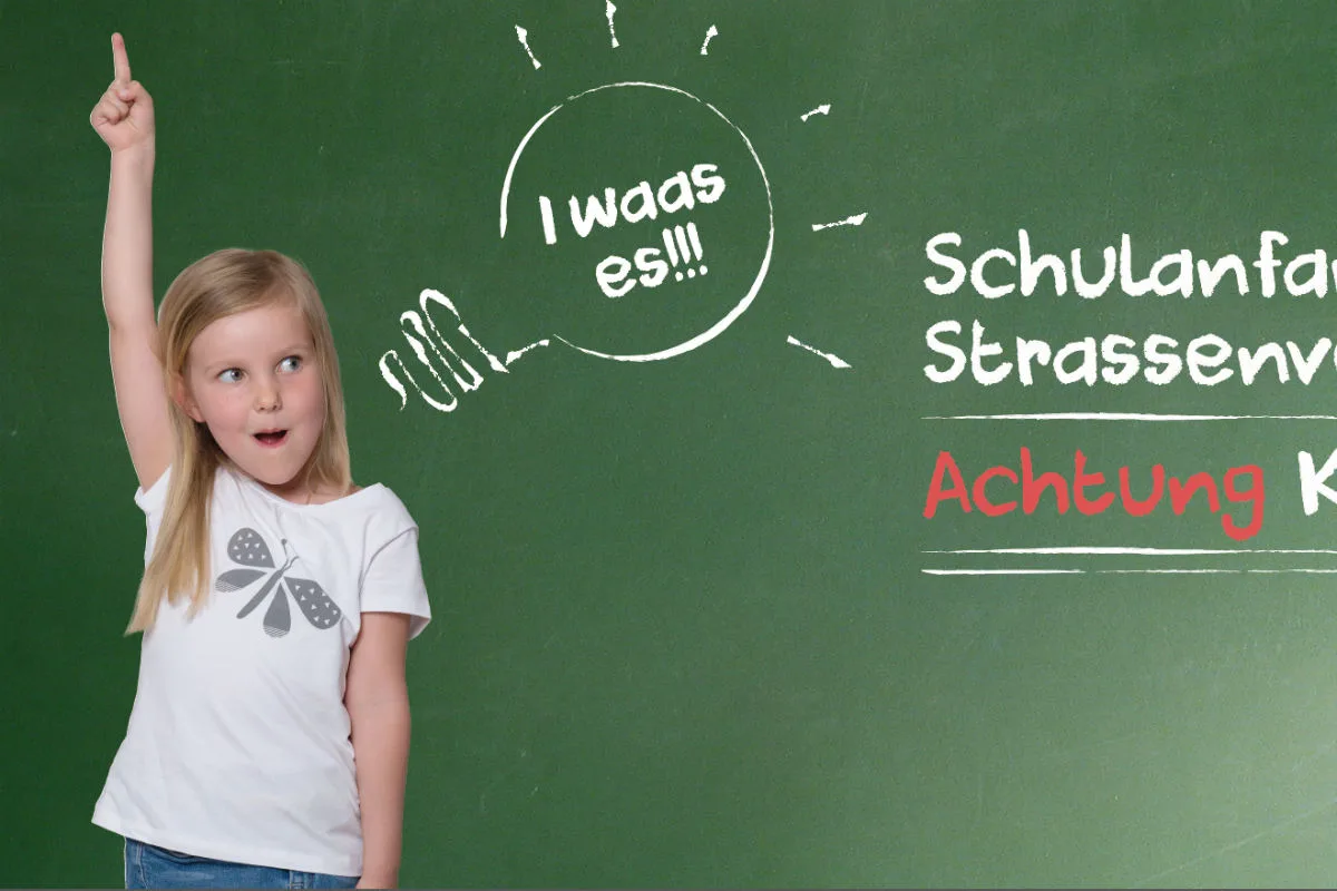 Liechtenstein - Schulanfang + Strassenverkehr = Achtung Kinder