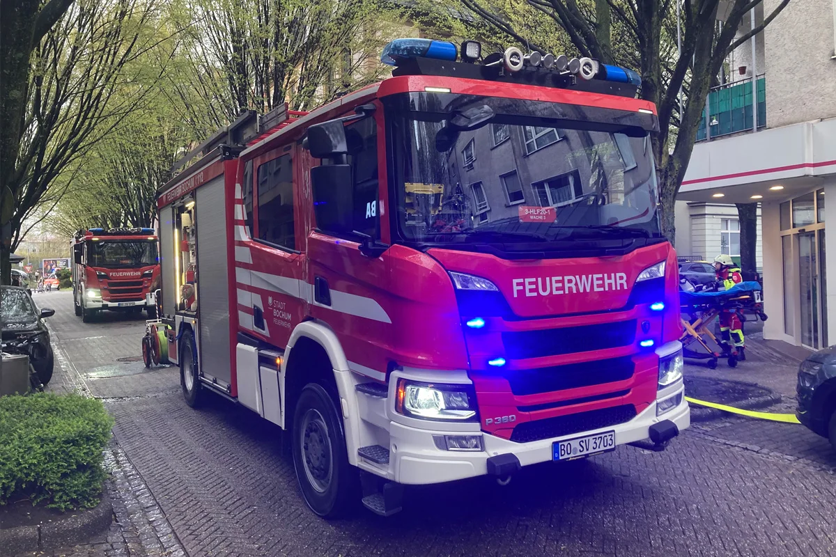 Bochum – Frau bei Wohnungsbrand schwer verletzt