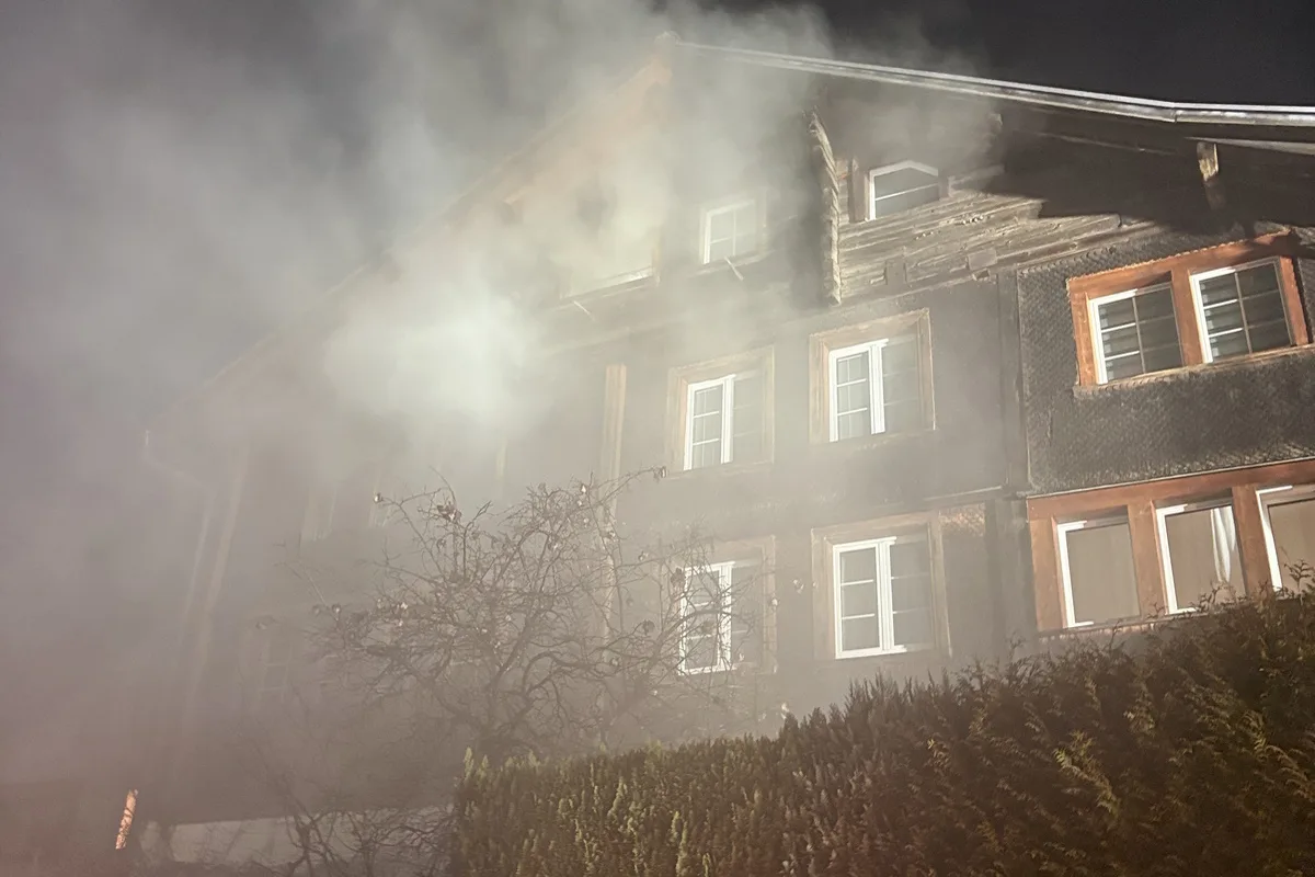 Rebstein SG – Brand in Doppeleinfamilienhaus