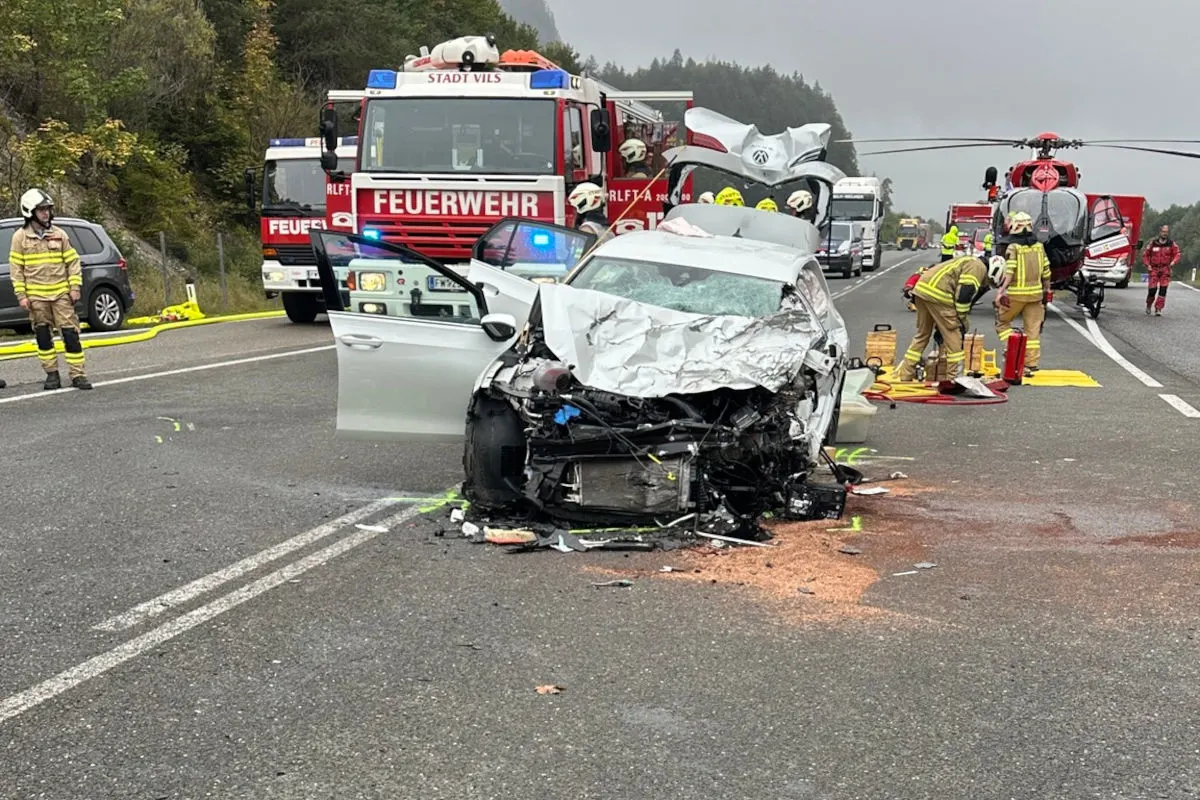 Pflach T – Vier Verletzte bei Unfall mit Wohnmobil