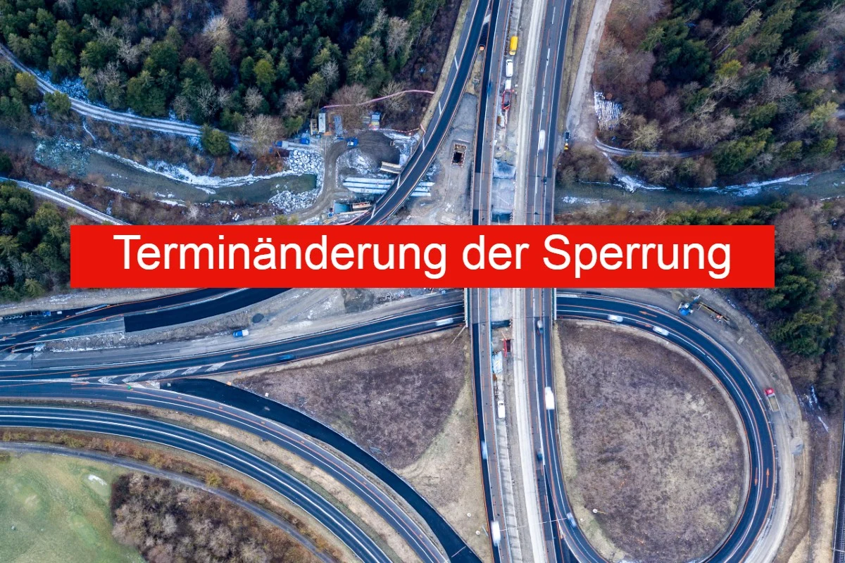 Terminänderung – Sperrung auf der A6 Thun - Kiesen