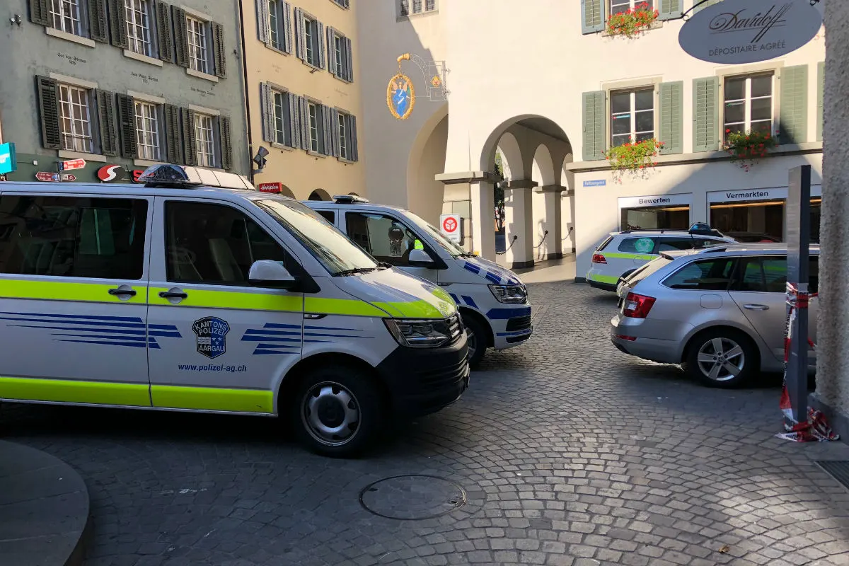Baden AG - Grosseinsatz wegen Drohung läuft noch