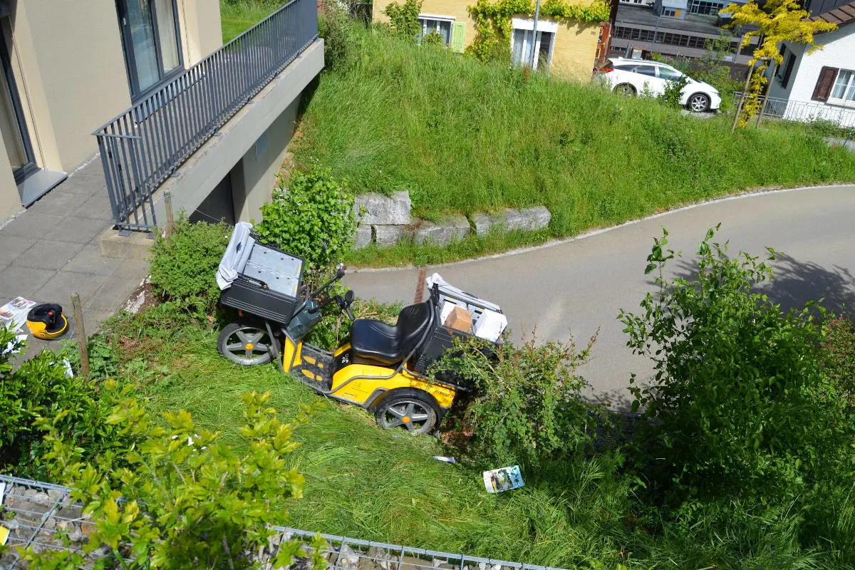 Herisau AR – Sturz mit Kleinmotorrad