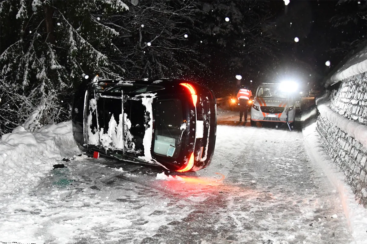 Maladers GR – Selbstunfall bei Schnee