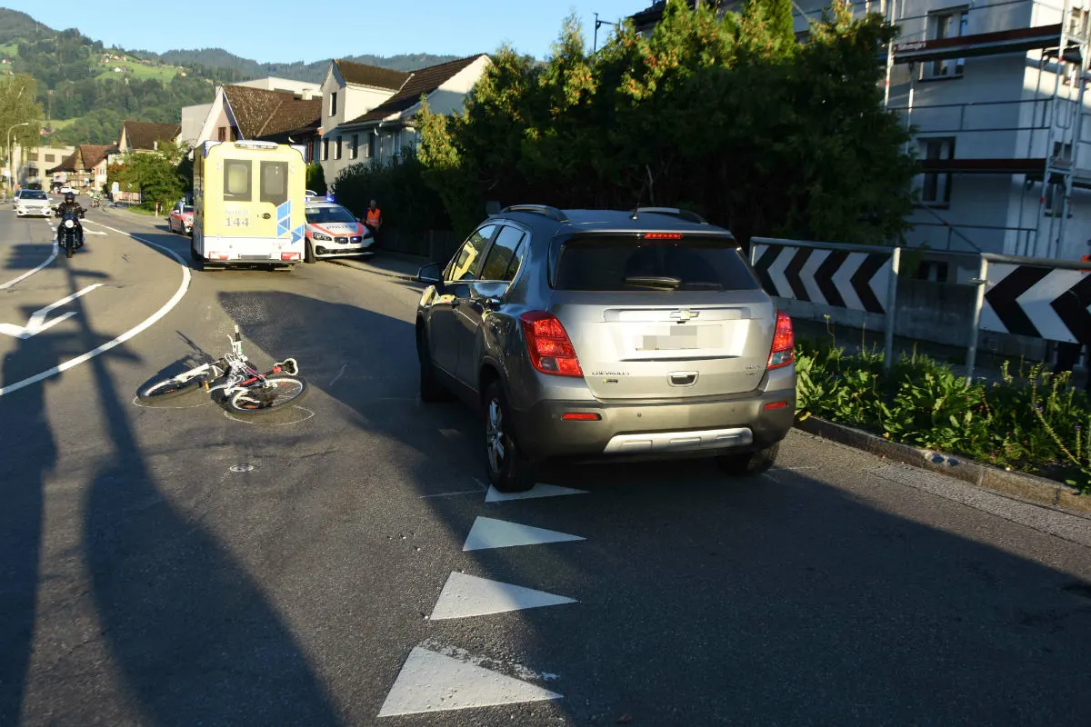 Altstätten SG - Mädchen auf Velo angefahren