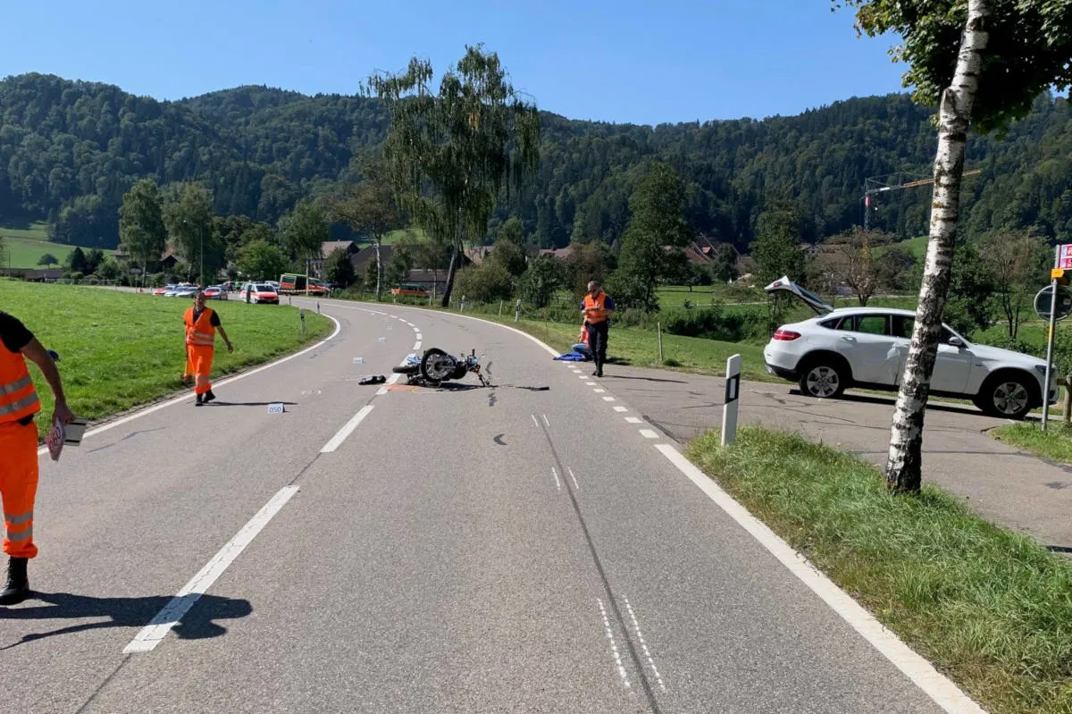 Turbenthal ZH - Motorradfahrer bei Unfall verletzt