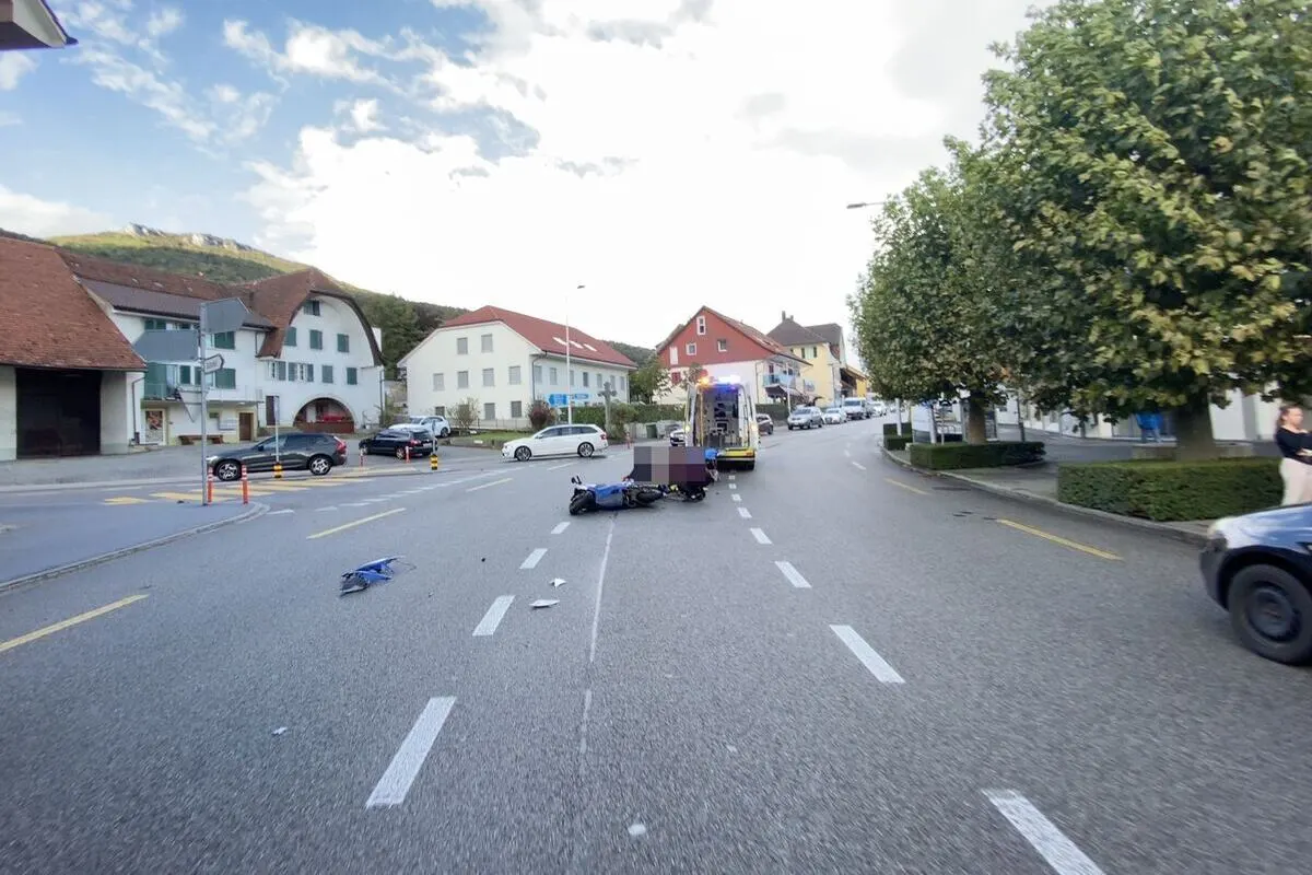 Oensingen SO - Mit einem vortrittsberechtigen Motorrad kollidiert