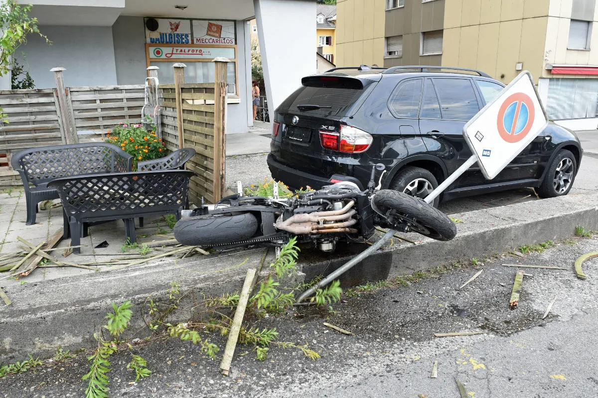 Heftiger Unfall in Luzern – Zwei Personen bei Motorradunfall erheblich verletzt