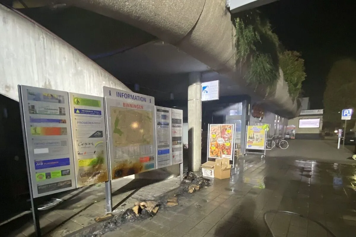 Binningen BL - Brand eines Altkartons