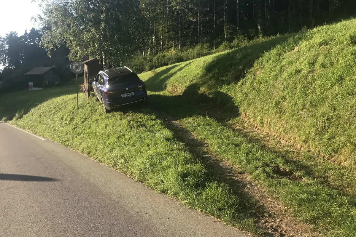 Langenbruck BL - Fahrzeuglenker verursacht Selbstunfall unter Drogeneinfluss