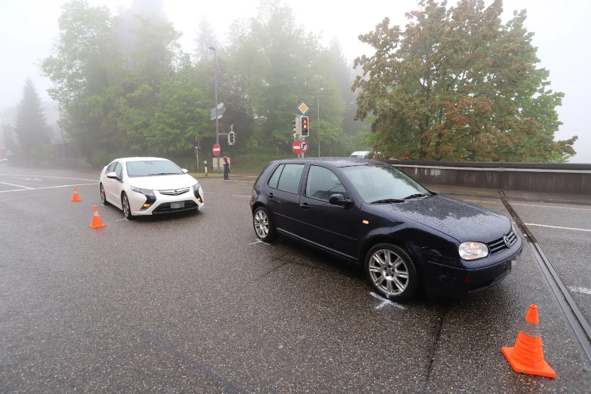 St.Gallen - Kollision auf der Splügenstrasse