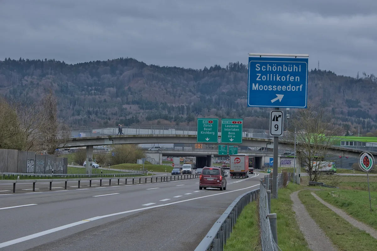 A6 Urtenen-Schönbühl BE - Ausfahrt Schönbühl wird verlängert