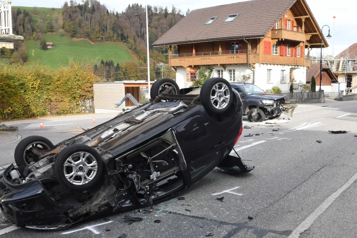Hasle LU - Frau nach Verkehrsunfall ins Spital geflogen