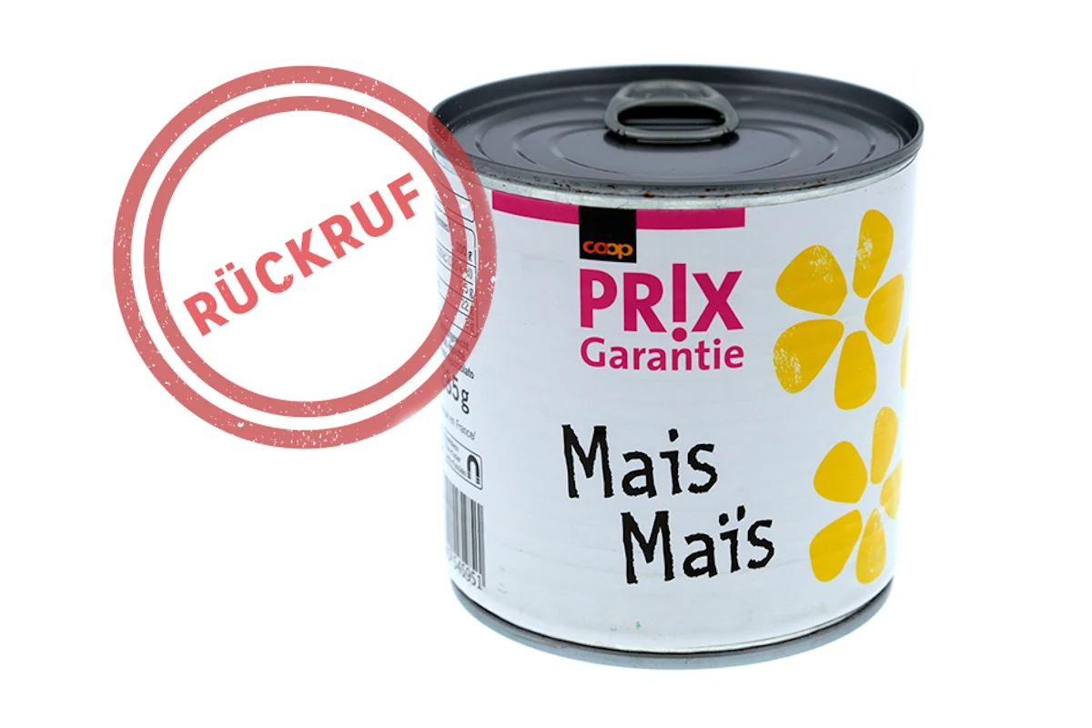 Coop ruft Prix Garantie Mais 285 g zurück