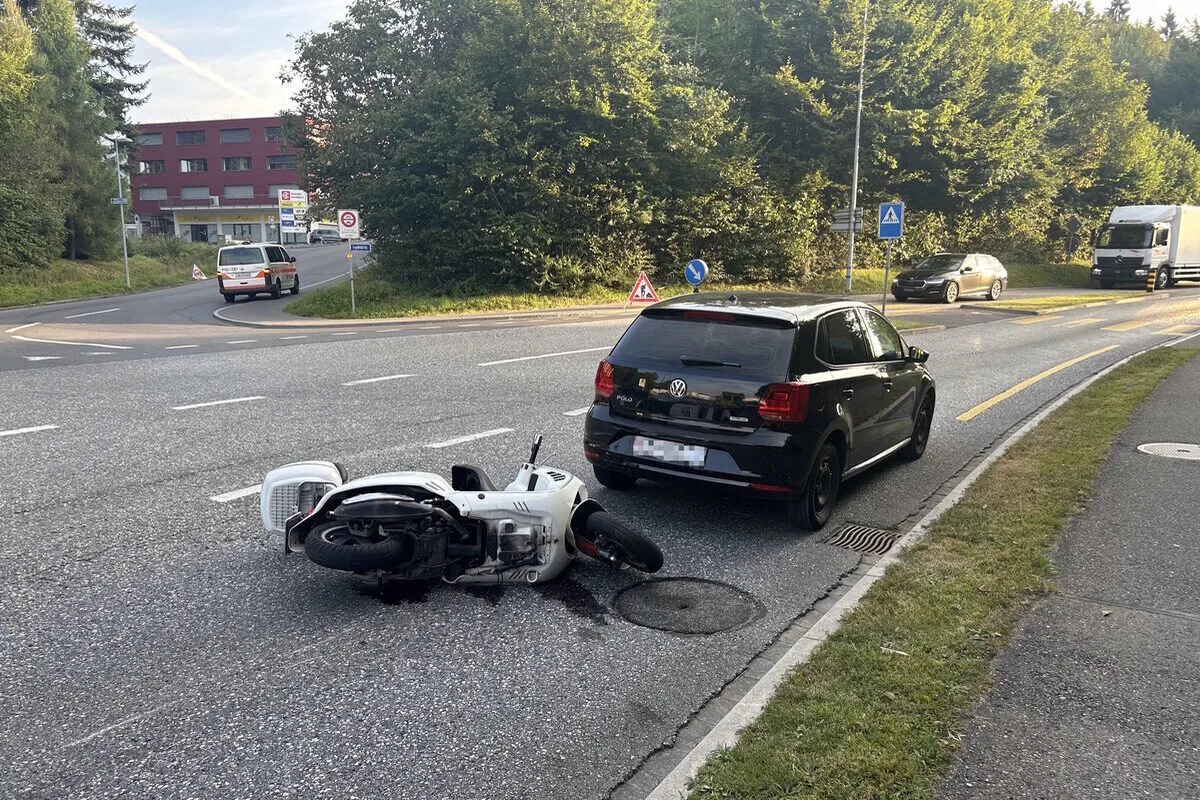 Rapperswil-Jona SG – Motorradfahrer bei Auffahrunfall verletzt