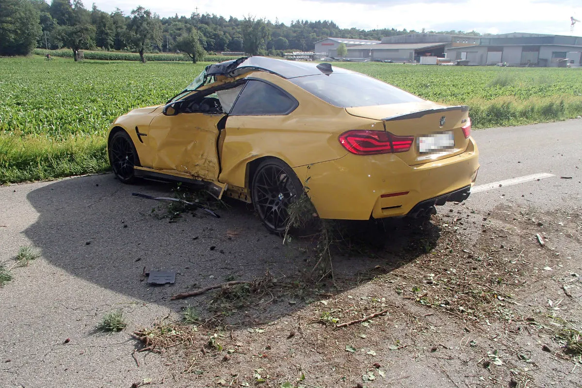 Rupperswil AG - Bei Selbstunfall gegen Baum geprallt