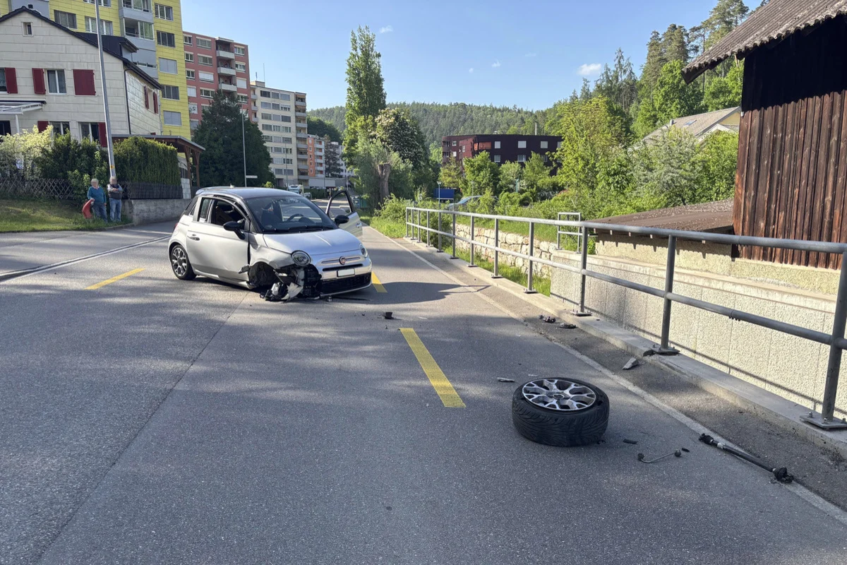 Unfall in Schaffhausen –  Kontrolle übers Auto verloren