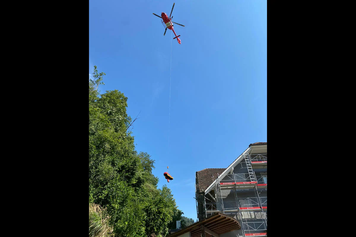 Arbeitsunfall in Wolhusen LU –  Baustellenarbeiter erheblich verletzt