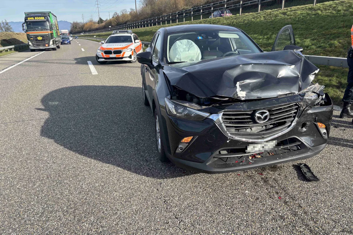 A1 Rorschacherberg SG – Drei Fahrzeuge in Unfall verwickelt