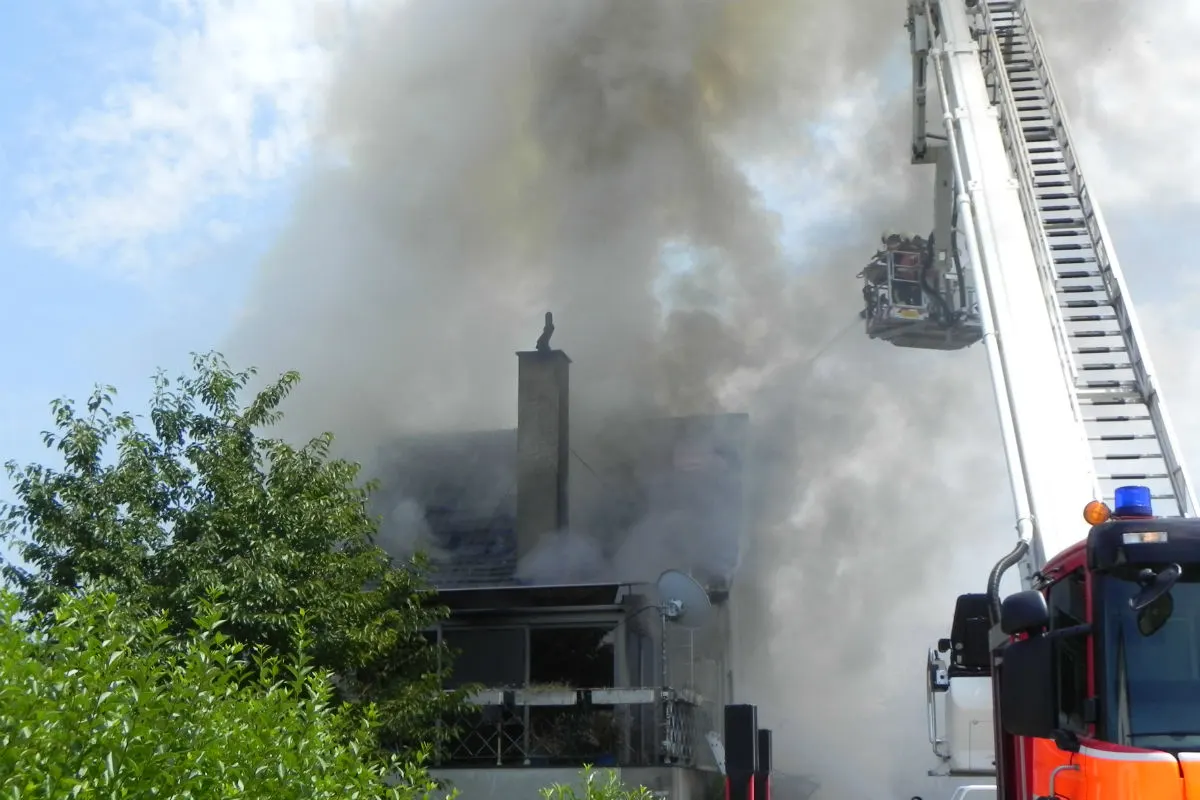 Basadingen TG - Haus in Vollbrand
