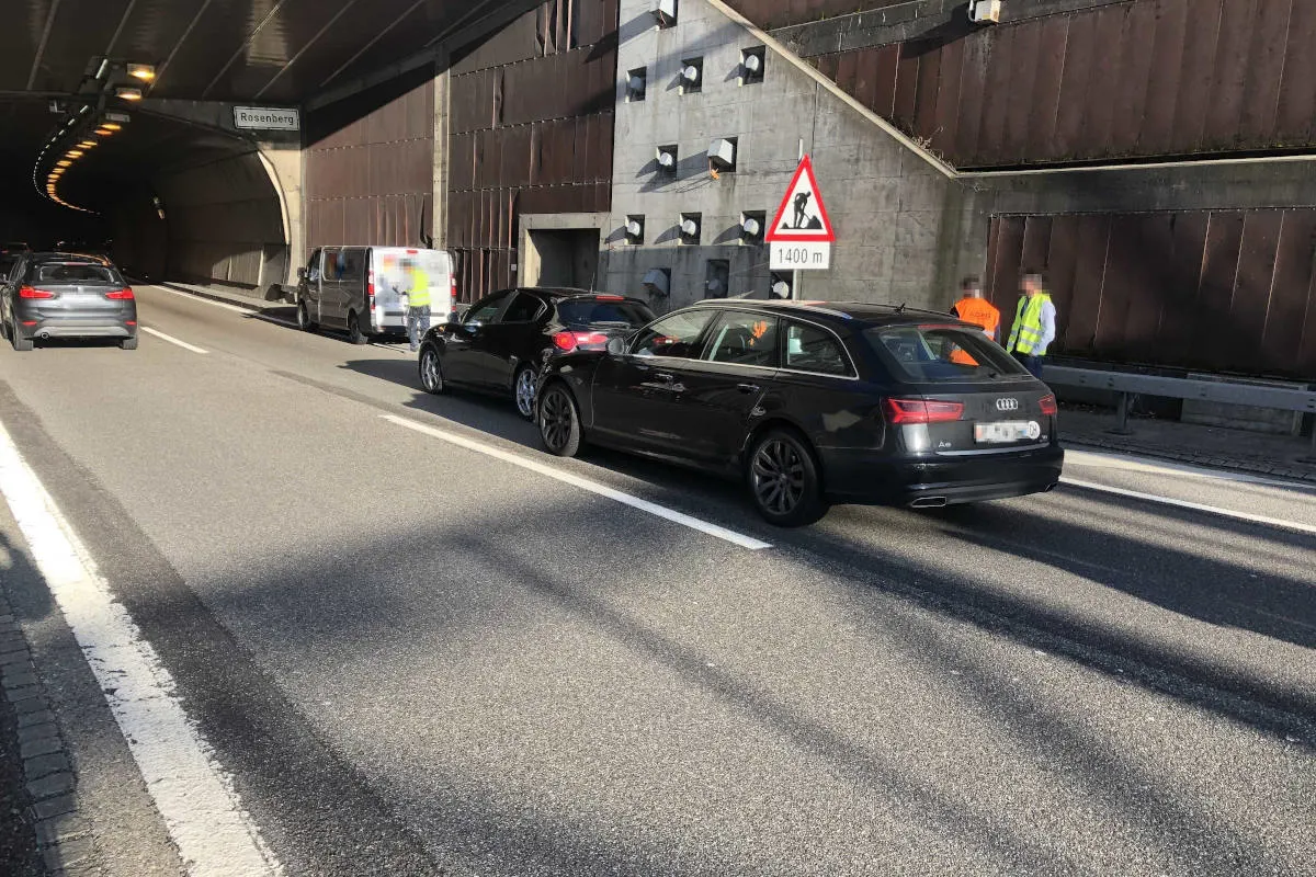 A1 St.Gallen SG – Auffahrunfall auf der Autobahn mit vier Fahrzeugen