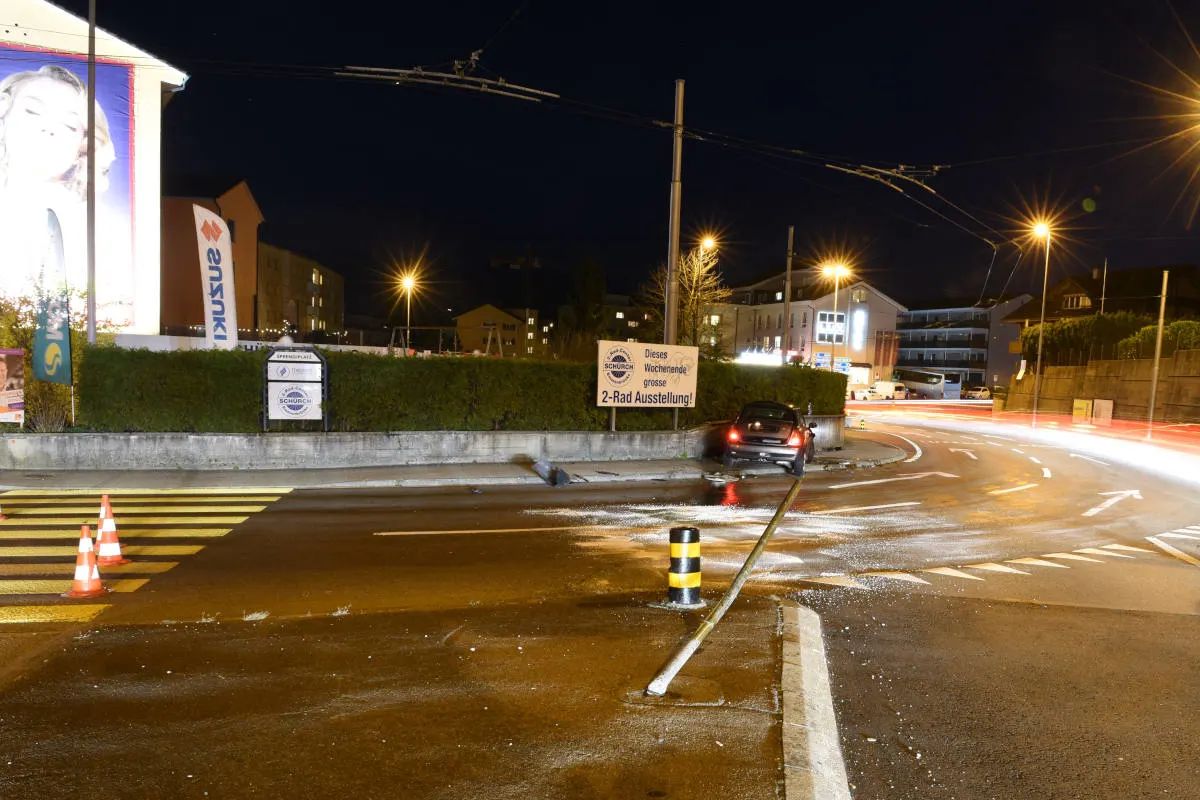 Emmenbrücke LU - Verkehrsunfall unter Drogeneinfluss