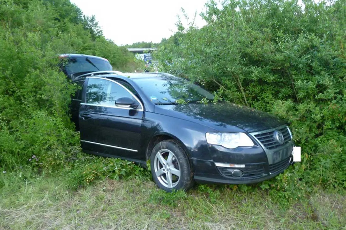 Göllheim - 71-Jähriger mit Alkoholeinfluss auf der Autobahn - PKW bleibt in Hecke stecken