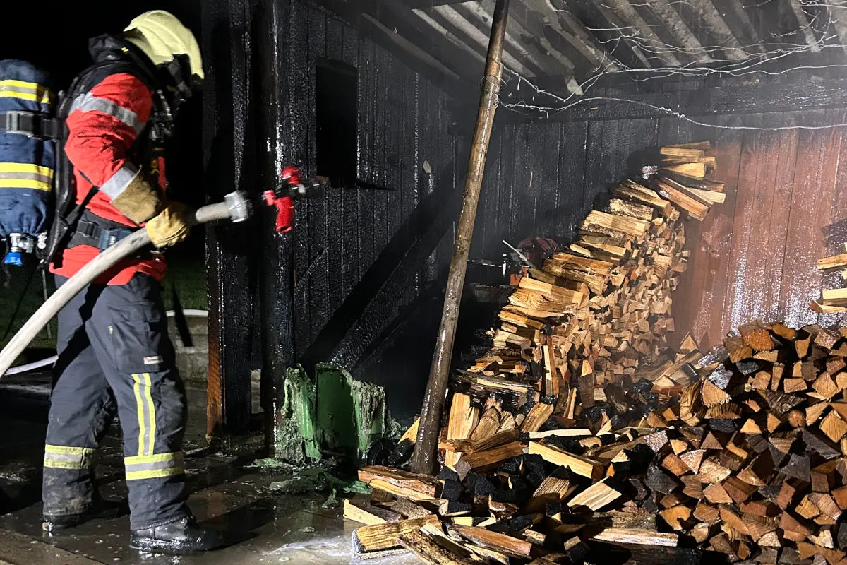 Bischofszell TG – Holzunterstand in Brand geraten