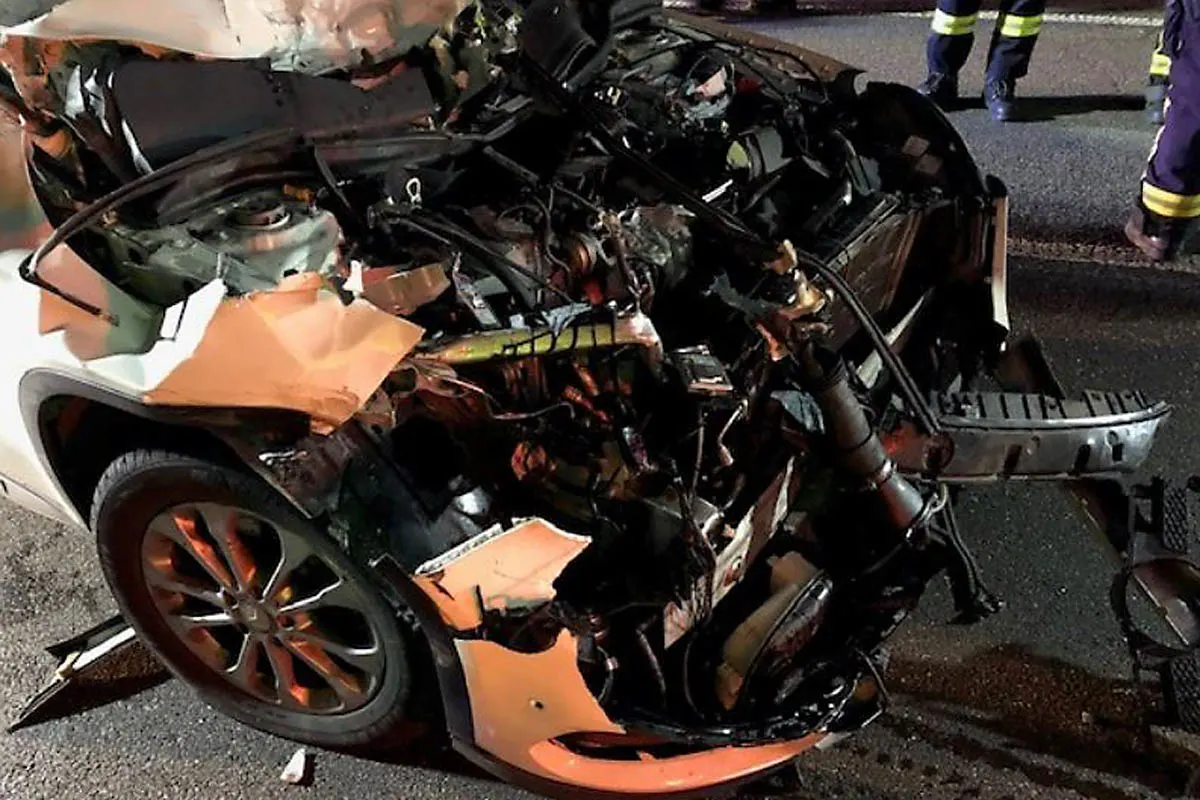 Horrorunfall in Edenkoben - Ungebremst ins Stauende gerauscht!