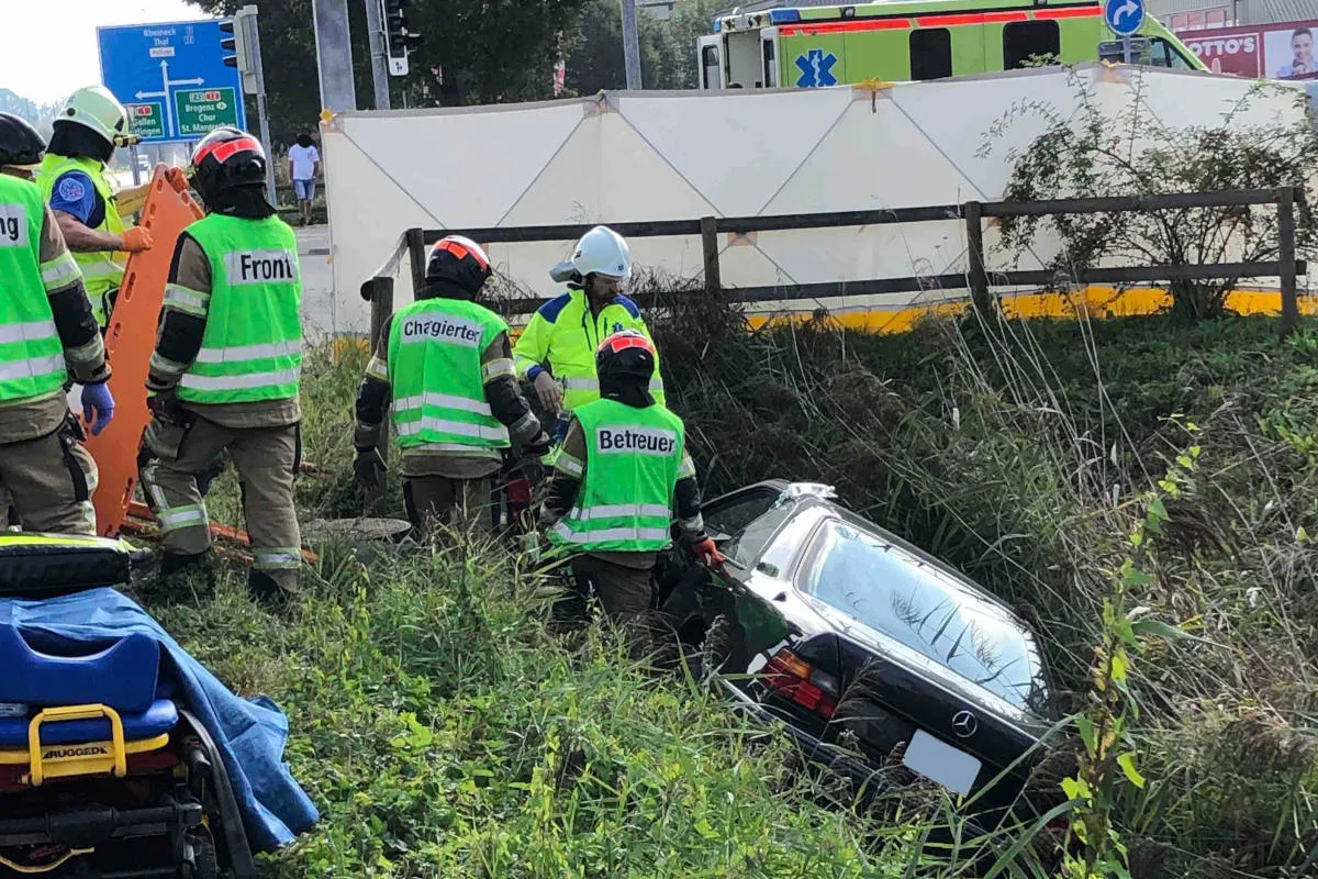 Thal SG - Bei Selbstunfall verletzt