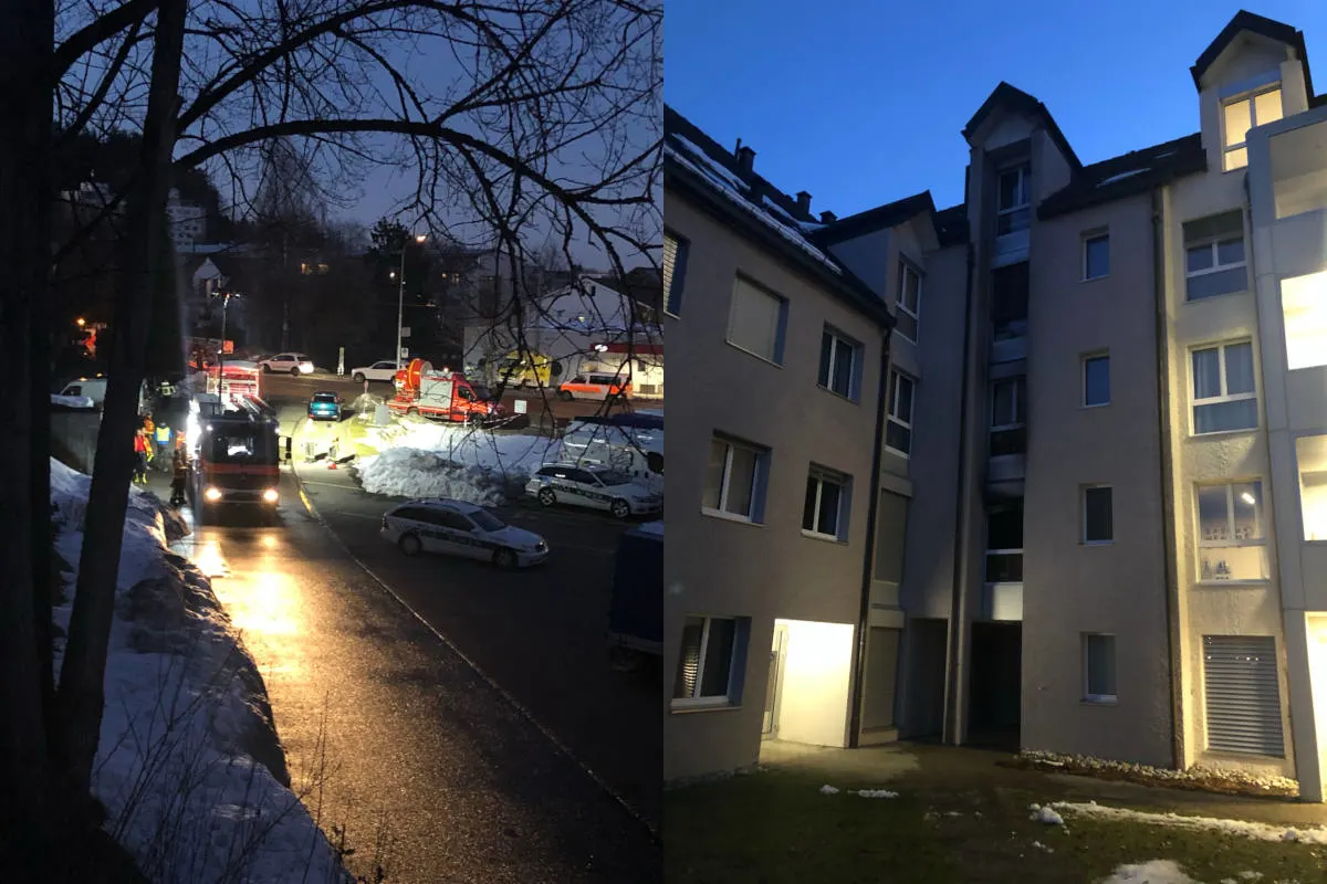 Stadt St.Gallen - Starke Rauchentwicklung in Mehrfamilienhaus