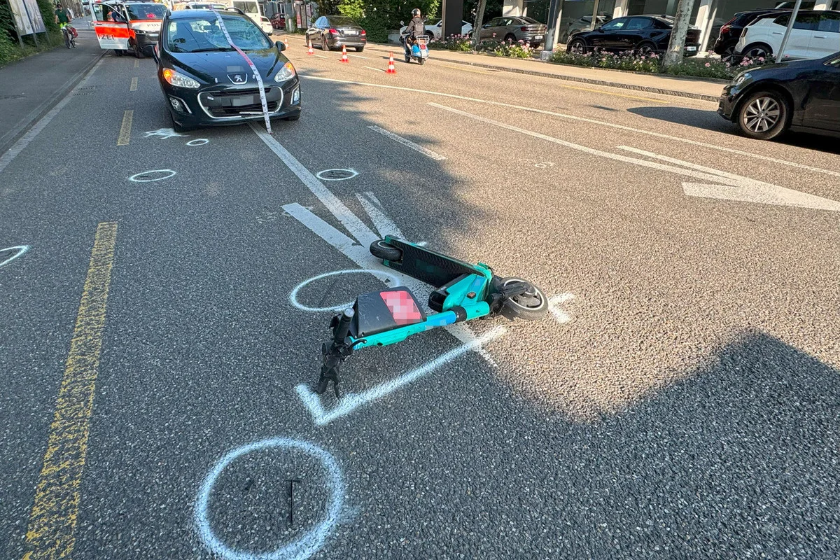 St. Gallen – E-Scooter-Fahrer bei Unfall verletzt