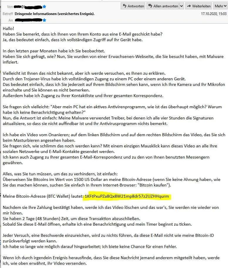 Sex Erpresser Mail - Prävention durch die Polizei