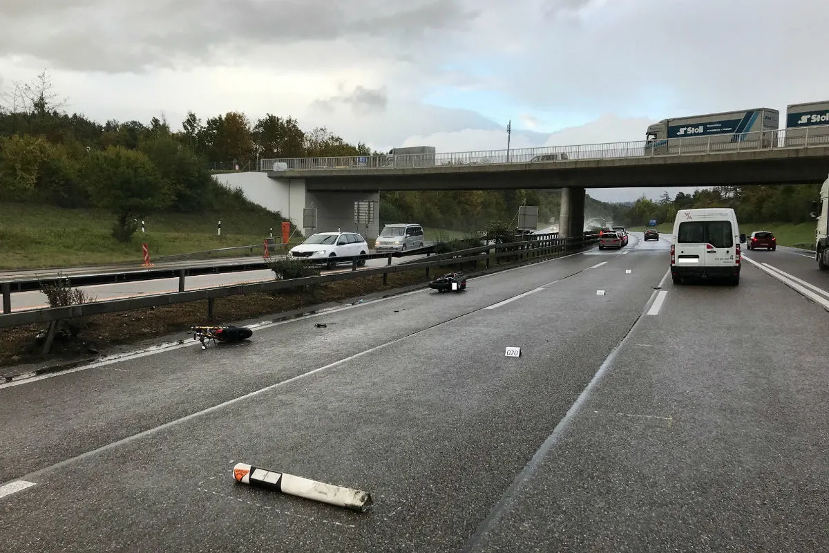 A1 Lindau ZH - 20-Jähriger verunfallt mit dem Motorrad schwer!