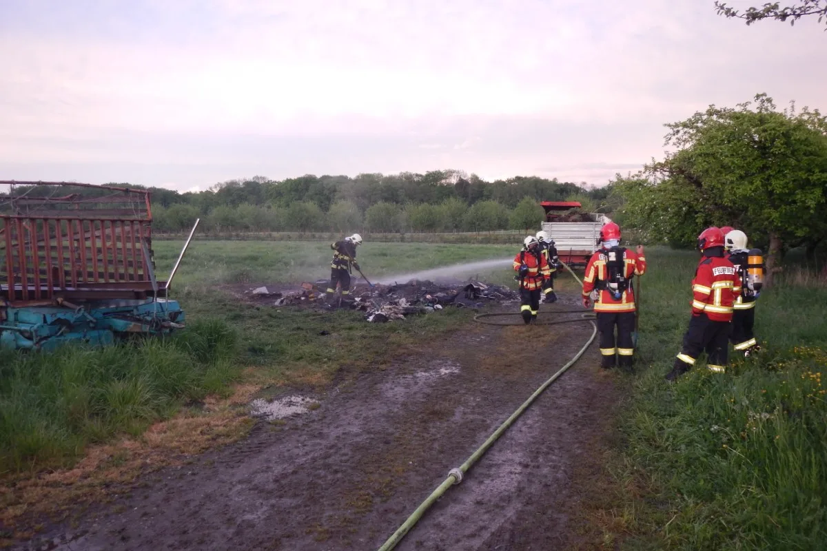 Hefenhofen TG - Brand eines Wohnanhängers - die Polizei sucht Zeugen