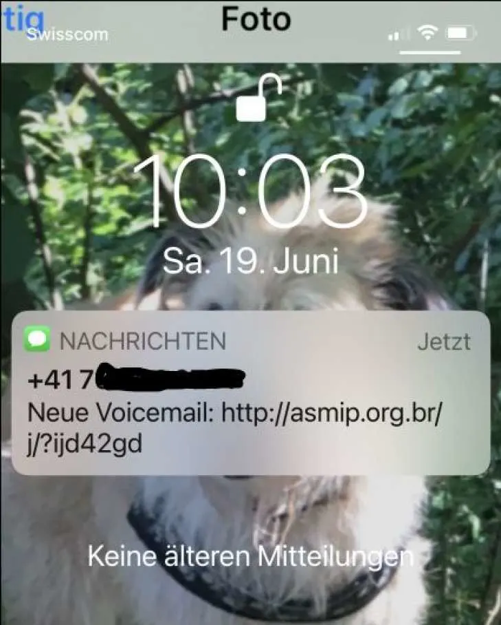  SMS "Neue Voicemail" ist die gefährliche Schadsoftware 