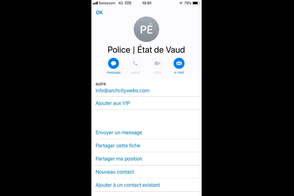 Kanton VD - Falsche E-Mails im Namen der Kantonspolizei im Umlauf