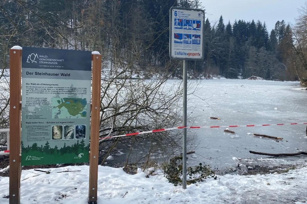 Warnung vom Kanton Zug - Vorsicht vor auftauenden Eisflächen!