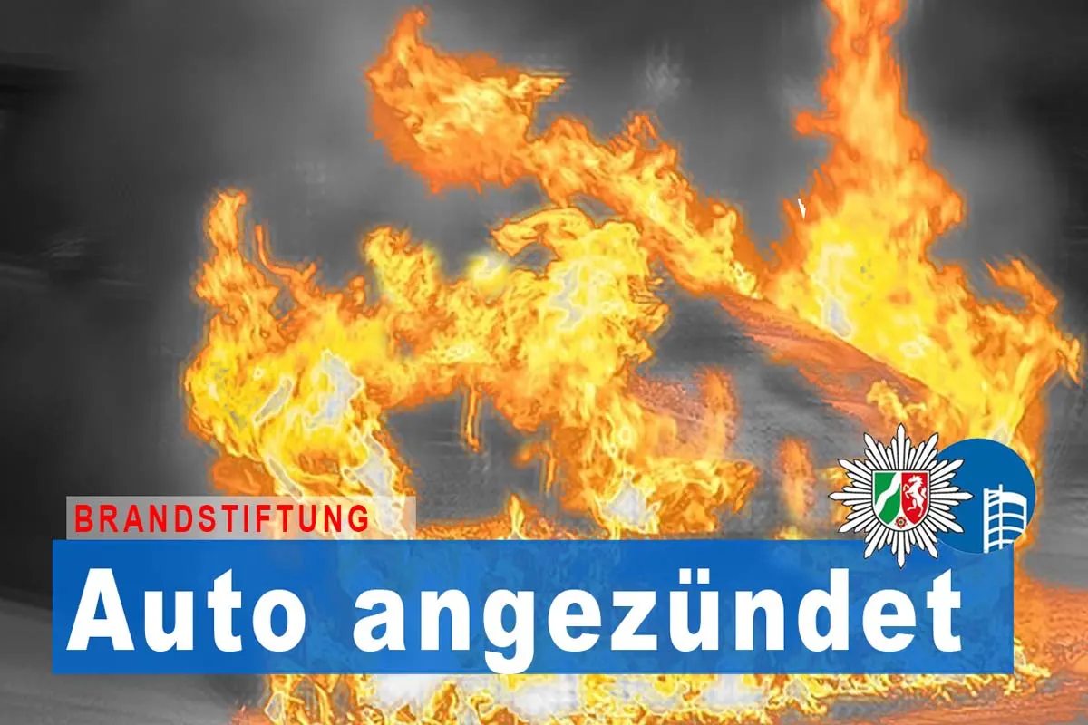 Brandstiftung in Oberhausen - Wieder brennt ein Auto - Polizei sucht Zeugen