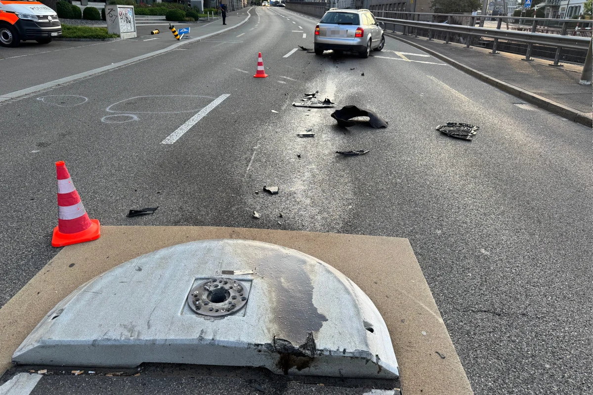 Unfall in St.Gallen – 20-jähriger Autolenker kollidiert infolge Sekundenschlafs