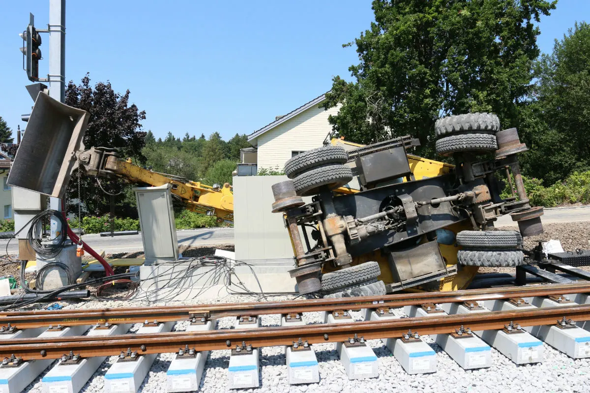 St.Gallen SG - Speicherstrasse aufgrund Bagger-Bergung gesperrt