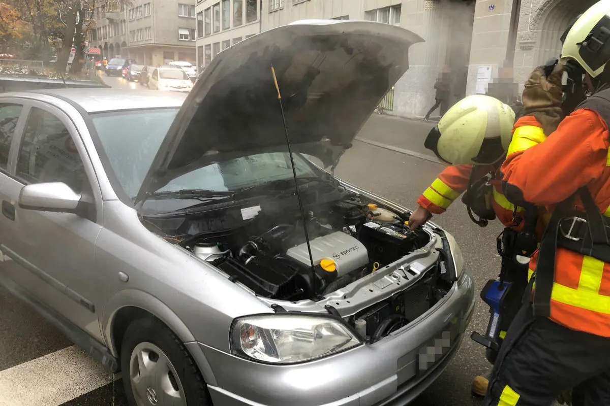 St. Gallen SG - Autobrand in der Tiefgarage