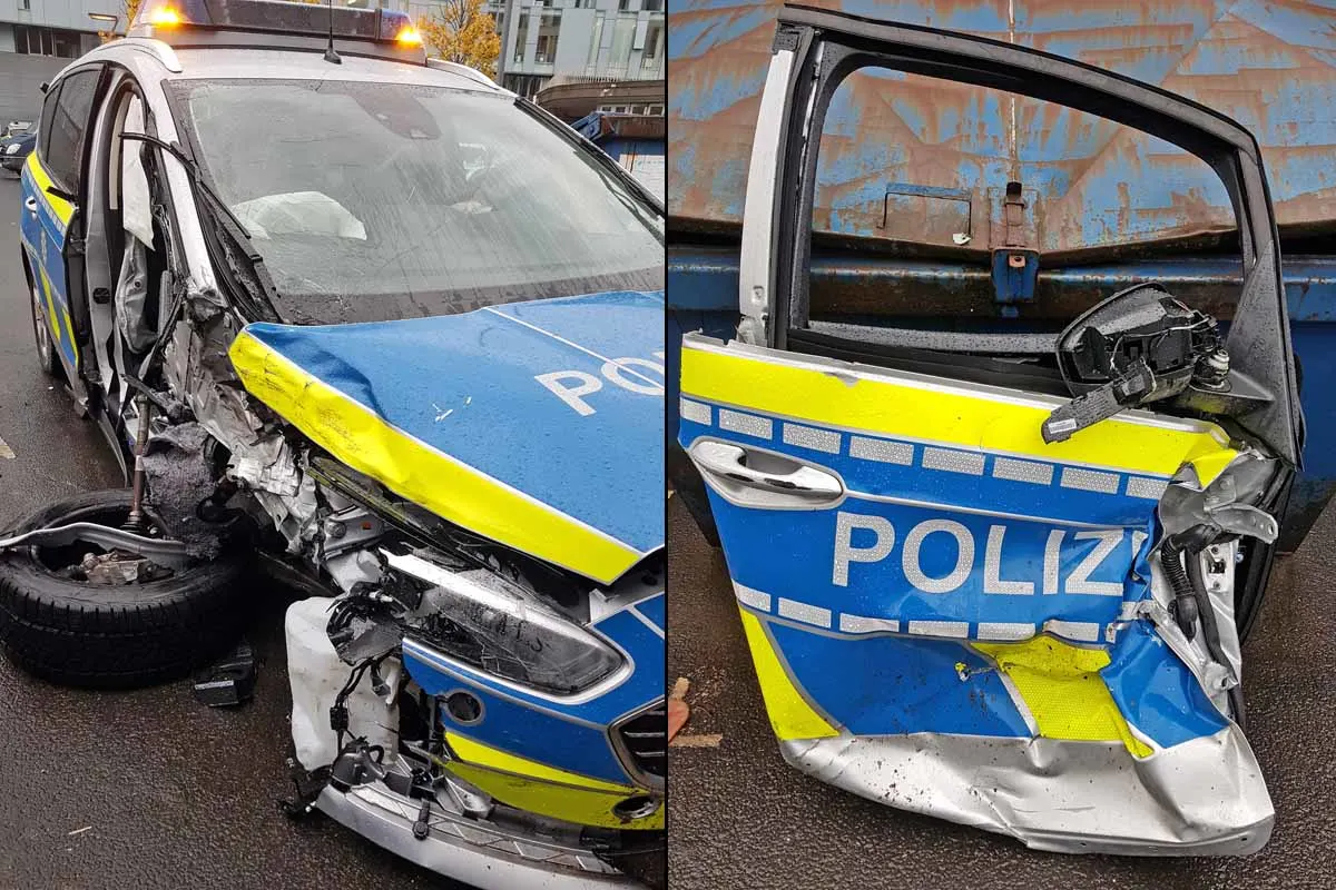 Unfall bei Verfolgungsfahrt in Langenfeld - Nach Einbruch in Supermarkt - Polizei fasst Tatverdächtigen