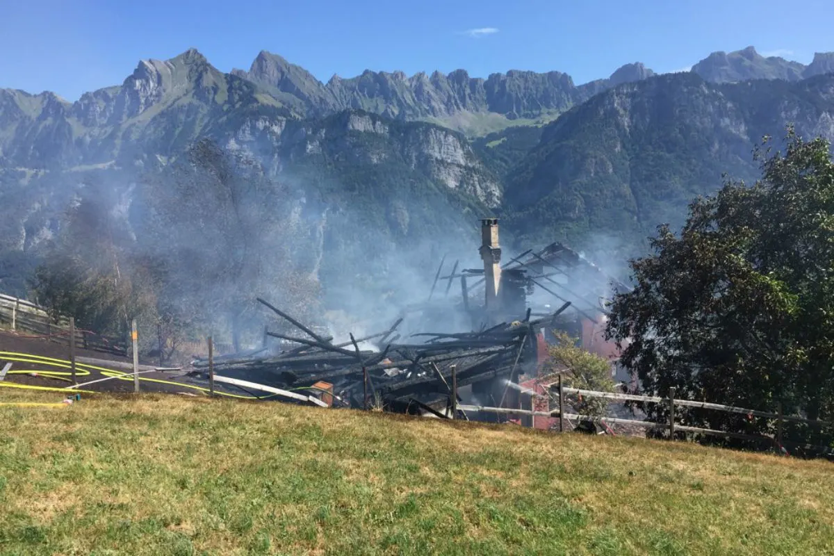Flums SG - Wohnhaus vollständig abgebrannt