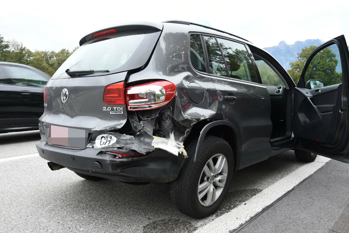 Buchs SG - Auffahrkollision auf der Autobahn