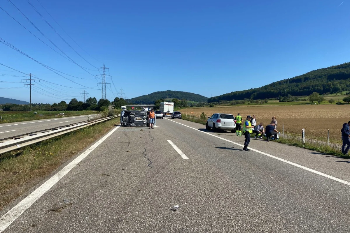 Möhlin AG - Schwerer Vehrkehrsunfall auf der A3 - Aggressiver Autofahrer wurde auf dem Bözberg gestoppt