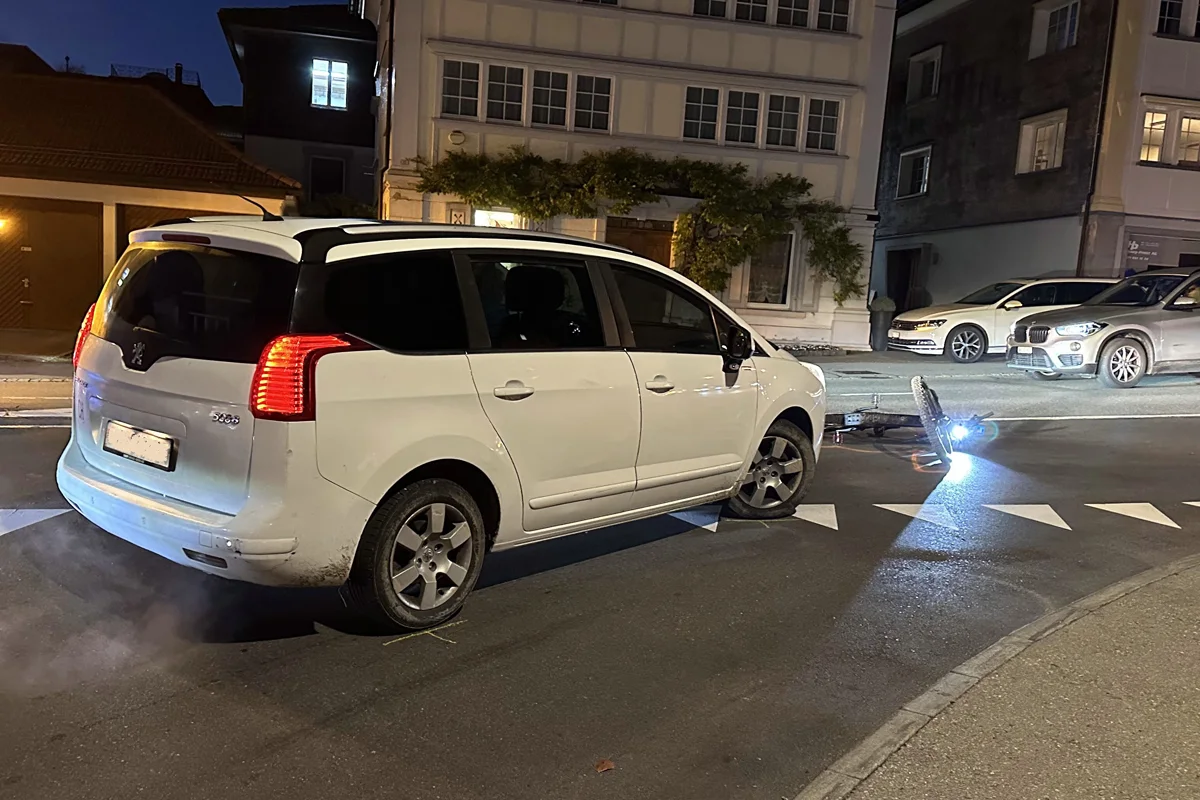 Heiden AR – Kollision zwischen Auto und Velo