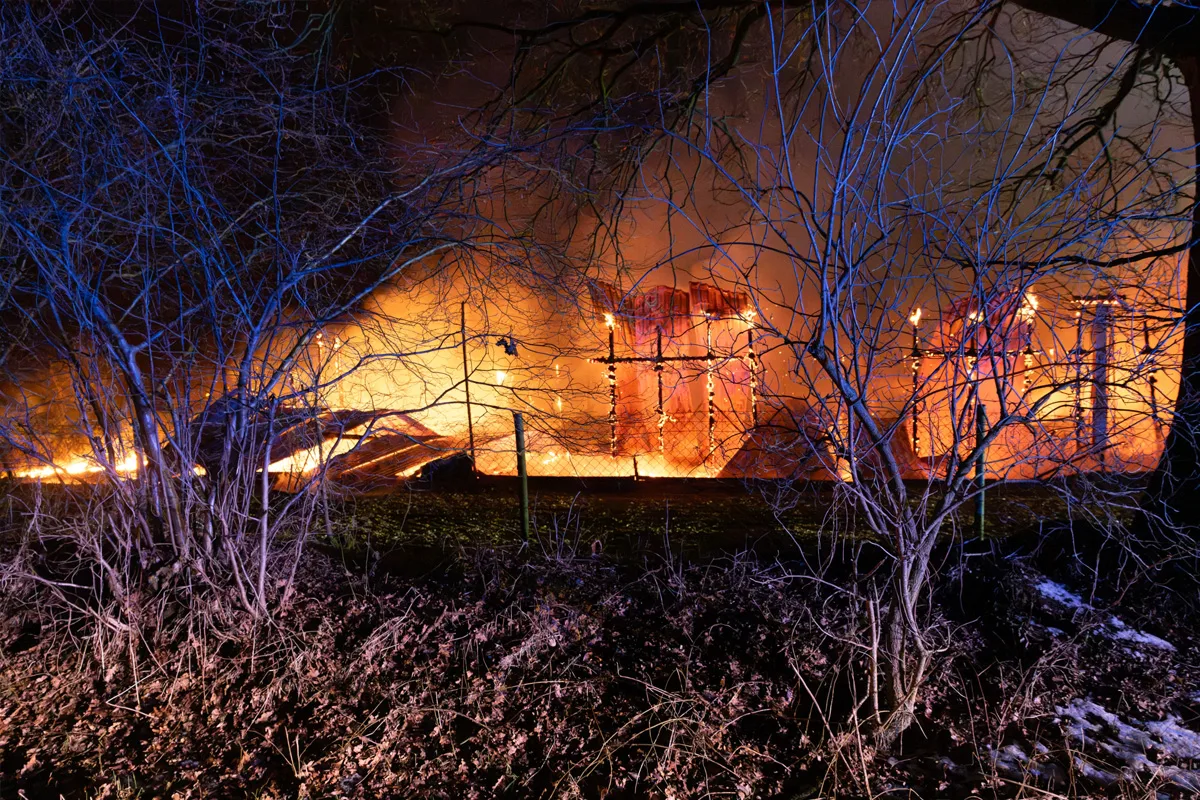 Schülp – Scheunenbrand auf landwirtschaftlichem Betrieb